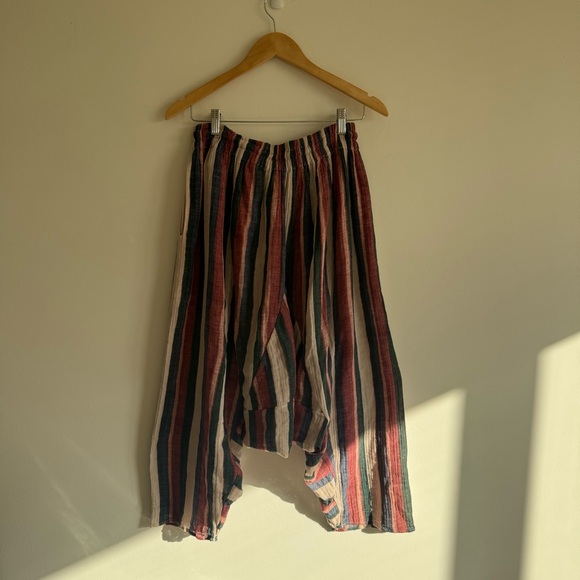 LOEWE | Runway Striped Drop-Crotch Striped Cotton Cottage-Core Pants ~ Large - Picture 8 of 10